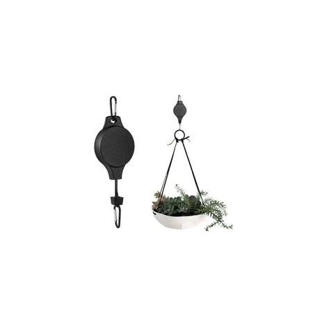 Crochets de jardin – Supports pour plantes rétractables – Réglables – Noirs – (1/5)