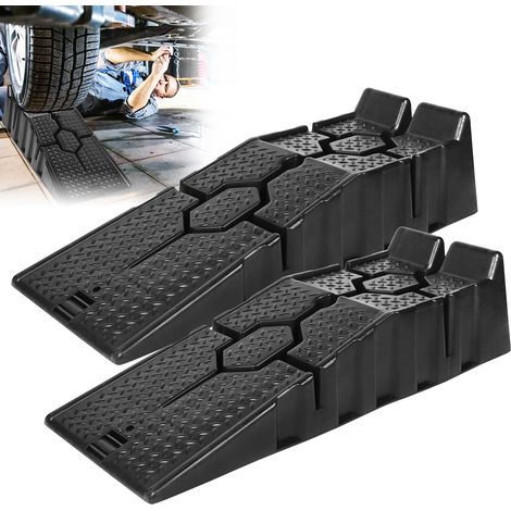Hengmei – Rampe de chargement 2 pcs en polypropylène – Charge maximale 2,5 tonnes – Dimensions 33x90x22,5 cm – Pour véhicules à faible garde au sol (1/5)