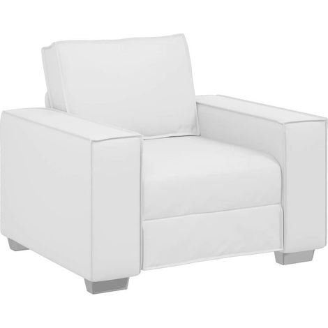 Maison Exclusive - Poltrona Sofa Bianco 100 cm Pelle Sintetica