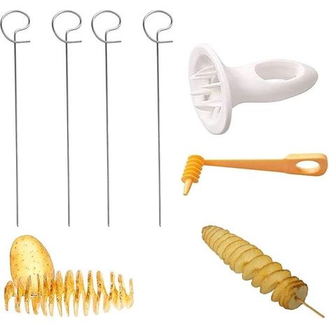Cortador de patatas en espiral – Volteador de patatas en espiral – Para barbacoas, freír, fiestas, acampadas y cocina (1/5)