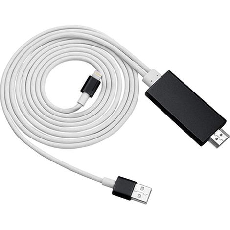 Aquarius Full HD Support HDMI Connector Cable for Phone/Pad Black (1/3)