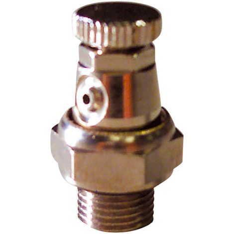 Thermador – Purgeur radiateur manuel nickelé 1/8' – Bec orientable et volant pour purge efficace – Filetage plomberie pour installation rapide