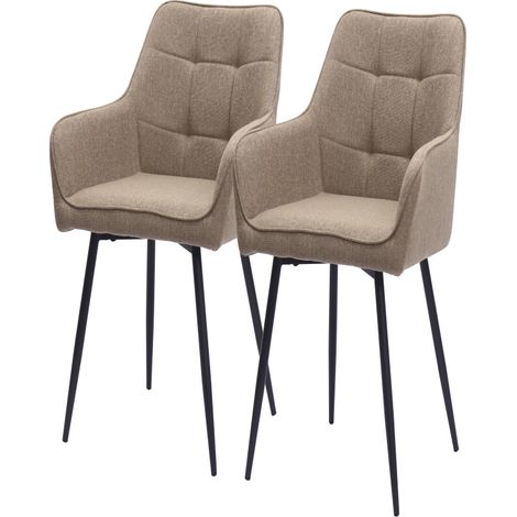 Chaises de salle à manger capitonnées avec accoudoirs hauts Ensemble confort 2 pièces (1/5)