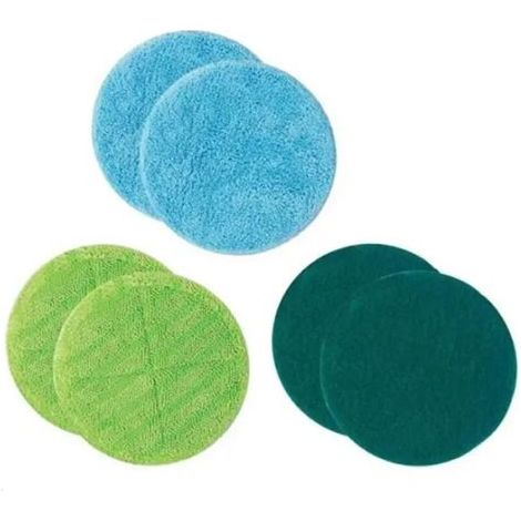 Juego de 6 paños de microfibra intercambiables, compatibles con el sistema de rotación de doble centrifugadora y la turbina del motor eléctrico. (1/3)