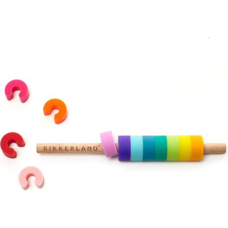 Kikkerland Marcatori per bicchieri Arcobaleno multicolore 12 pz