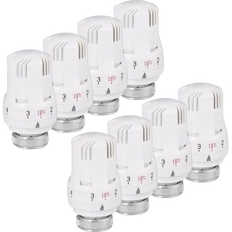 8pcs M30 x 1.5 Robinet et robinet de radiateur pour tête thermostatique pour bureau et maison (1/3)