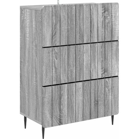 Schubladenschrank Graues Sonoma 66 x 34,5 x 92 cm Holzwerkstoff vidaXL
