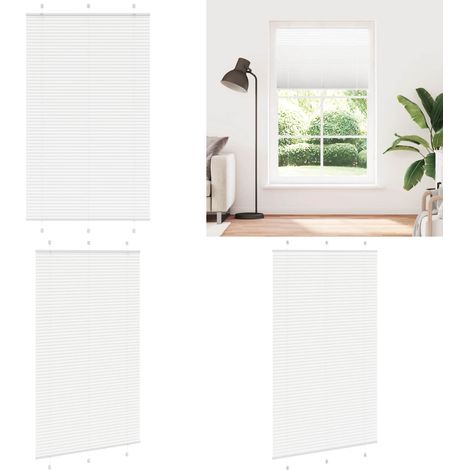 vidaXL Plissee Weiß 115x200 cm Stoffbreite 114,4 cm Polyester (1/5)