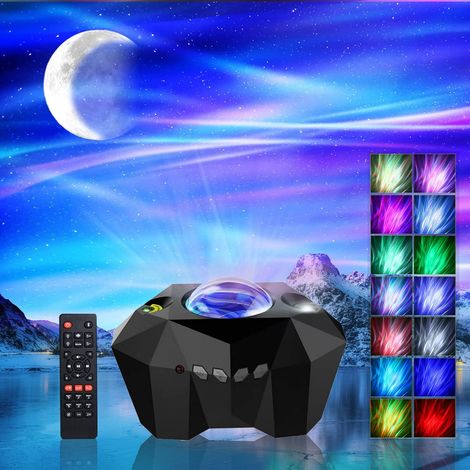 Filiyano – Projecteur d'étoiles avec haut-parleur intégré, veilleuse, projecteur d'aurores boréales pour chambre, salle de jeux, home cinéma, plafond (1/5)