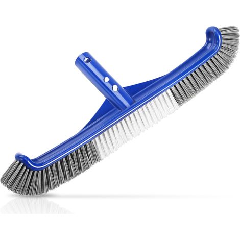 Brosse de nettoyage pour piscine, 43 cm, en nylon, pour les parois, le fond, les marches et le carrelage, utilisation manuelle dans les spas, bassins, fontaines et baignoires.-AquaForge (1/5)