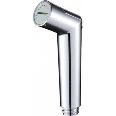 Pulvérisateur de bidet de toilette à main, jet d'eau réglable, accessoires de salle de bain en plastique ABS chromé, marche/arrêt (chromé) (1/5)