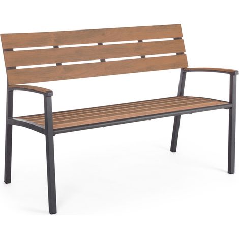 Banc de jardin antracite Isak 600x300x240 (1/2)