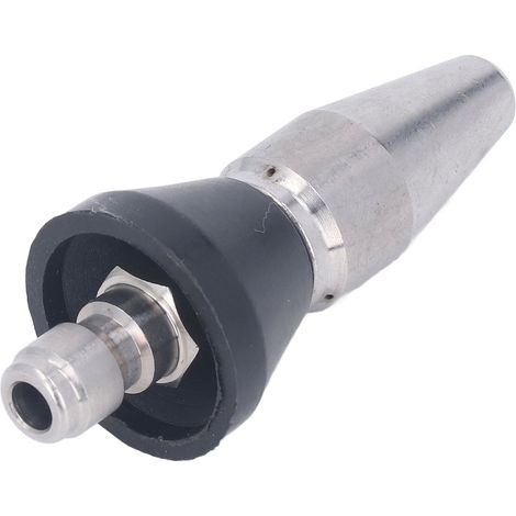 Buse turbo pointue pour nettoyeur haute pression 5000 PSI, mini-buse compacte en acier inoxydable, pour remplacement, grande tête, 3 trous arrière 1/4" NPT