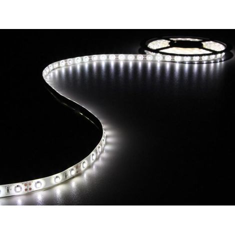 ENSEMBLE DE BANDE A LED FLEXIBLE ET ALIMENTATION - BLANC FROID - 300 LED - 5 m - 12Vcc LEDS17W RI6740 (1/5)