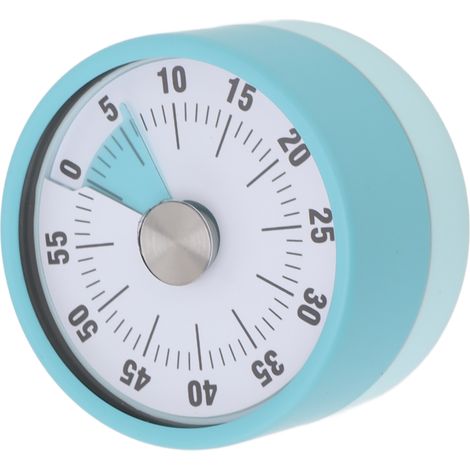 Timer Prestige Mechanischer Küchentimer – Magnetische Stoppuhr mit optischem Zähler in blauem Edelstahl, max. 55 Min., 121 g, batterielos, zuverlässig für Küche/Büro/Schule (1/5)