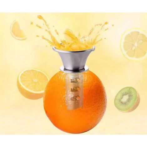 Lot de 2 presse-agrumes manuels en inox, bec verseur – idéal pour jus d'orange, citron et citron vert (1/5)