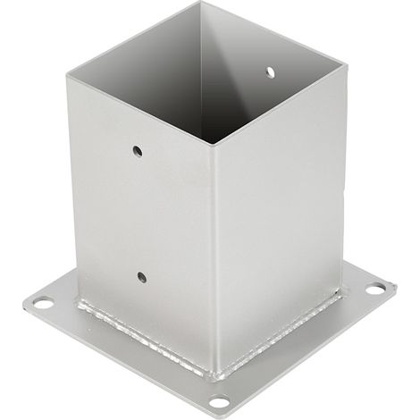 TolleTour Aufschraubhülse Pfostenträger 100x100 mm, 4er Set Pfostenschuh für Vierkant- & Holzpfosten, Bodenhülse für Zaun, Carport & Pergola