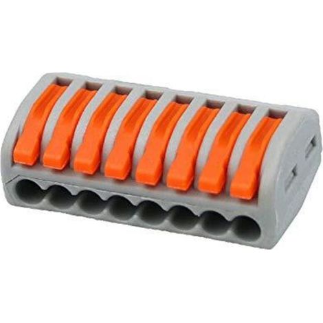 Connecteurs à levier à 8 ports, 10 pièces, bornes à connexion rapide, adaptés à différents types de câbles. (1/3)