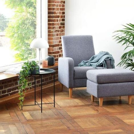 Table d'appoint ronde en métal - Plateau amovible - Table basse pour une utilisation intérieure et extérieure - Pour boissons, collations, téléphone Noir (1/5)