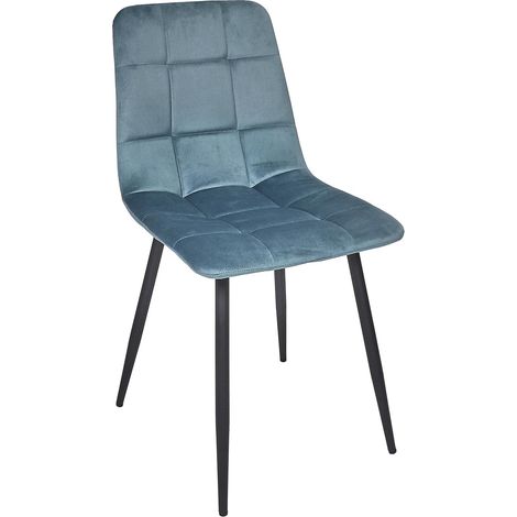 Chaise bleu canard 45x88x52 cm