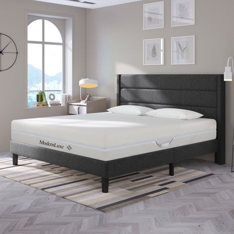 Matelas en mousse froide 140x200 cm 20 cm blanc, 7 zones, réversible H2 H3 - CHICFURN (1/5)
