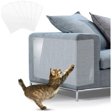 Protection de meubles pour chat Lot de 6 protections transparentes en vinyle Dimensions 40x30cm Anti-griffes pour canapés et fauteuils (1/5)