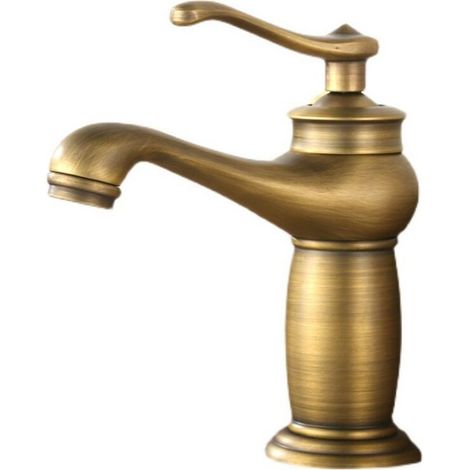 Mitigeur de lavabo Robinet Salle Bain Rétro Mitigeur Robinet de Lavabo Laiton Céramique évier Mitigeur Lavabo Rétro d'eau Chaude et Froide pour Cuisine Salle bain Lavabo et Lavabo
