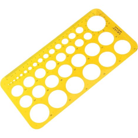 Gabarit de courbe en plastique transparent orange pour dessin (1/5)