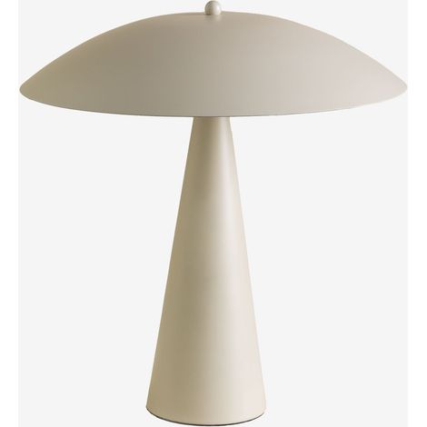 Sklum – Lampe de table en fer – Abat-jour beige – Hauteur 38 cm – Douille E14 – Pour intérieur élégant et moderne (1/5)