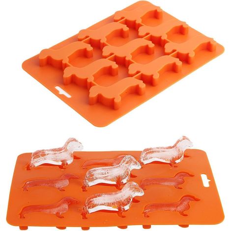 Silikon Eiswürfelform Dackel 9er Set für Whisky & Cocktails (1/5)