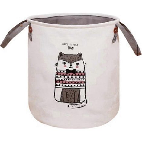 Panier à linge pliable, pour résidences étudiantes, chat-- (1/5)