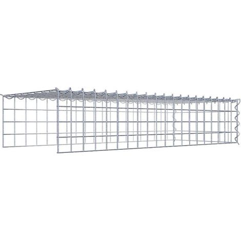 Gabiondeco - Gabion - Element de prolongation en hauteur et en longueur 100 cm x 20 cm x 40 cm (L x H x P). maille 5 x 5 cm. Spirale. Attention il manque deux grill... (1/5)