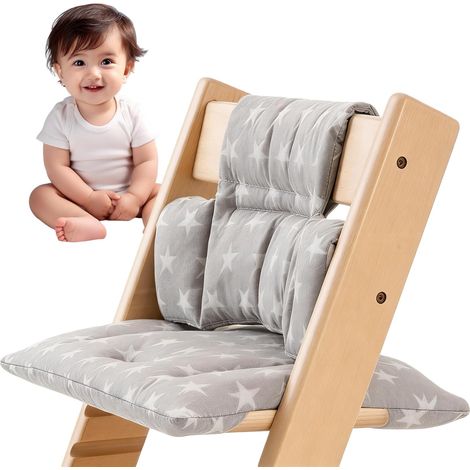 Cuscino per Stokke Tripp Trapp, fodera per seggiolone Stokke - Da utilizzare con la sedia Tripp Trapp e il Baby Set, imbottitura extra spessa per un comfort ottimale - Lavabile in lavatrice (1/5)