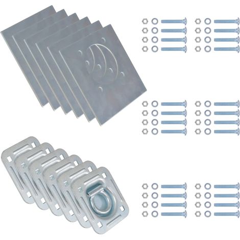 Anneau d'arrimage pour remorque 6 pcs Acier galvanisé 2000 kg (1/5)
