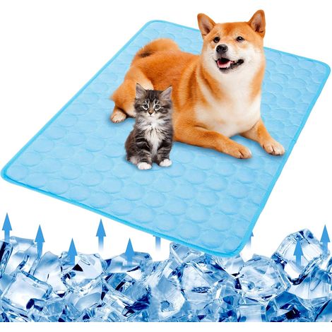 Alfombrilla refrescante para perros de 100x70 cm, manta autoenfriable, lavable y reutilizable, color azul - OTROS (1/5)