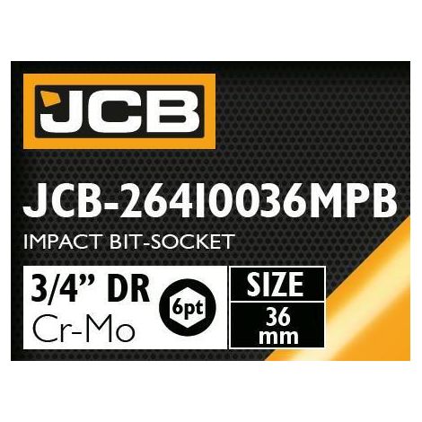 Chiave a bussola jcb impact socket acciaio Cr-Mo 36 mm
