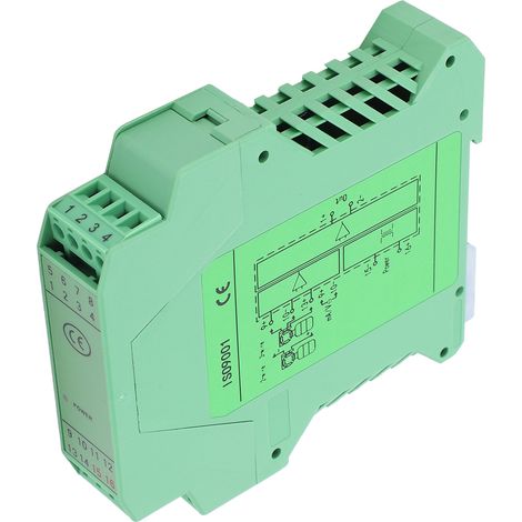 Isolateur de signal CC, transmetteur courant-tension, montage sur rail DIN, 1 entrée, 1 sortie, 0-5 V à 0-5 V, GLG (1/5)
