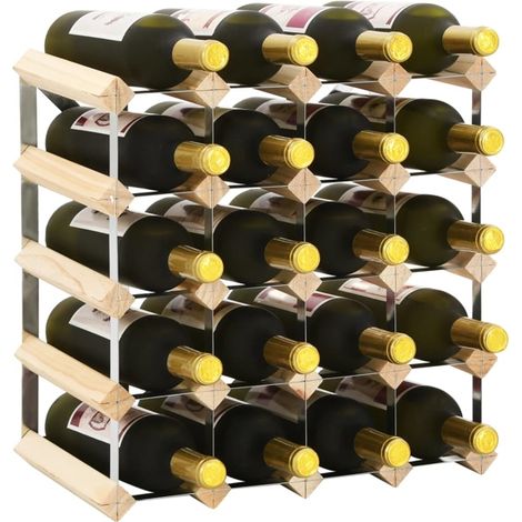 Casier à vin vidaXL pour 20 bouteilles en pin massif (1/5)