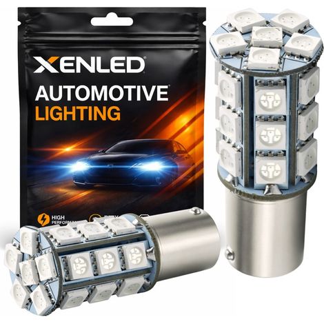 2 x Ampoules PY21W 24 LED SMD ORANGE BAU15S - Clignotant - Gabarit - Forte puissance LED (1/5)