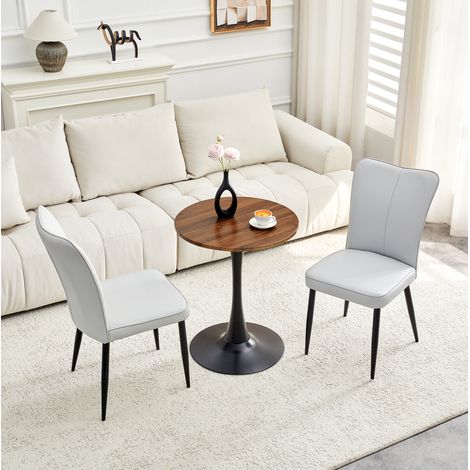Conjunto mesa redonda y 2 sillas MDF 60 cm OKMYHOME (1/5)