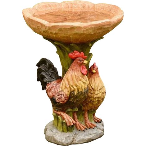 Bain Pour Oiseaux - Résine Polyresine - Style Antique - Extérieur ou Intérieur - 1 Pièce (1/5)