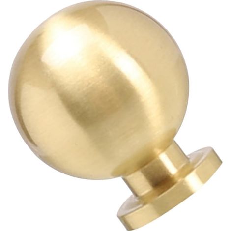 Bouton de Commode en Laiton Doré Design Élégant et Moderne Poignée de Tiroir Ronde Solide Facile à Utiliser et Robuste pour Armoires et Meubles (1/5)