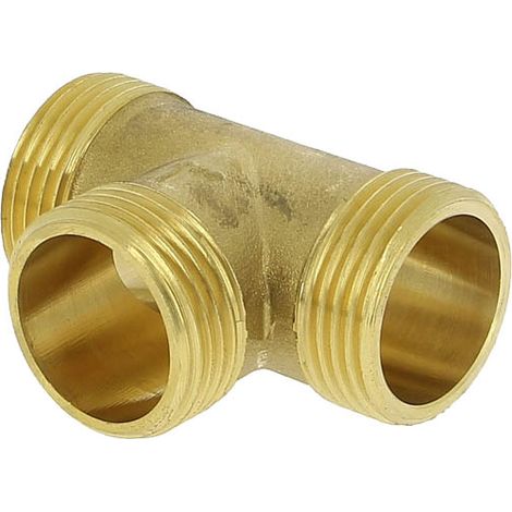 Arcanaute – Té laiton égal mâle 1" – Raccord à visser pour collet battu – Filetage 1" (26x34) – Pour installations chauffage et sanitaire