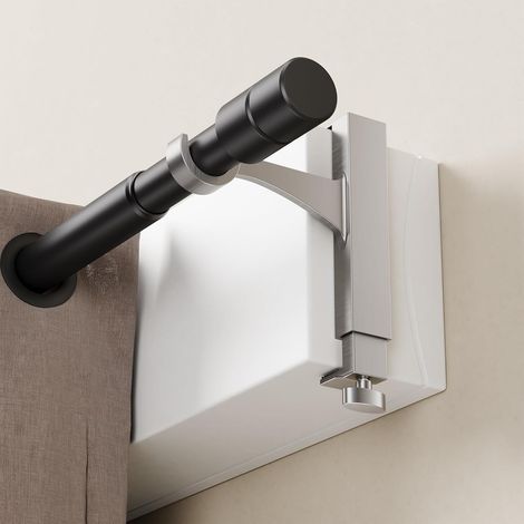 Ensemble de Supports de Tringles à Rideaux réglables pour Les coffres de Volets roulants, Aucun perçage n'est nécessaire, Facile à Installer, Hauteur de 14.5 à 24 cm, pour tringles de Ø19, 25, 28mm (1/5)