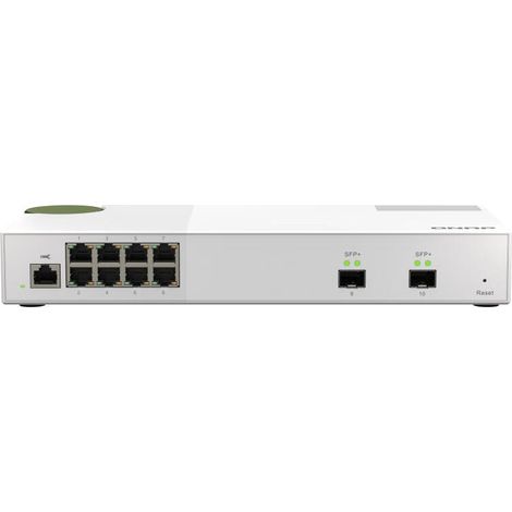 QNAP QSW-M2108-2S switch Gestionado L2 2.5G Ethernet (100/1000/2500) Gris (1/4)