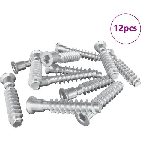 Tornillo de cabeza cap 12 pcs Plateado M7 x 40 mm Acero vidaXL