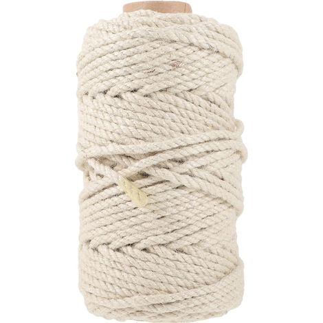 Corde en sisal pour arbre à chat - 4 mm - Blanc - 50 m - Pour projets de décoration d'arbre à chat (1/5)