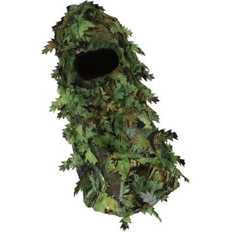 3D Camouflage Feuillu Chapeau Plein Visage Respirant Déguisement Unisexe Ghillie pour Woodland Chasse Tir Turquie