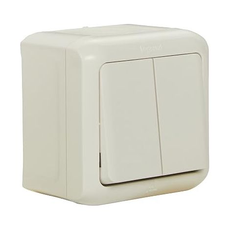 LEGRAND 782362 FORIX PIÈCES HUMIDES MONTAGE EN SAILLIE CROIX INTERRUPTEUR ANTI-ÉCLABOUSSURES (IP44), POUR MONTAGE SUR LE MUR, ST