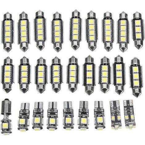 27-teiliges weißes LED-Innenbeleuchtungsset für Mercedes-Benz E-Klasse (2002–2008) (1/5)